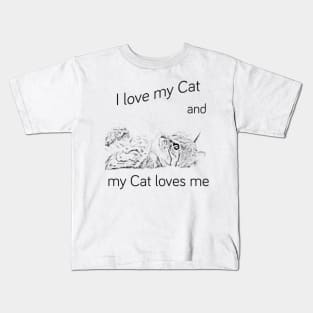 I love my cat ... Kids T-Shirt